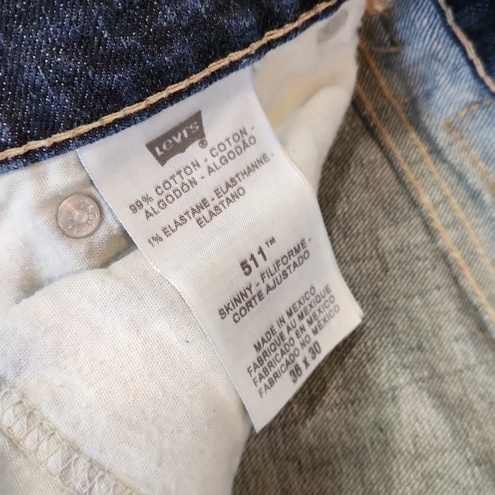 Levi's Strauss 511 Dark Wash Womens Jeans - Picture 3 of 5